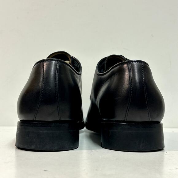 EUC Prada Tyrolean Derby Brushed Leather Split Toe Laced Black Italy UK 9 US 10 - Picture 6 of 12